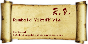 Rumbold Viktória névjegykártya