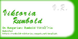 viktoria rumbold business card